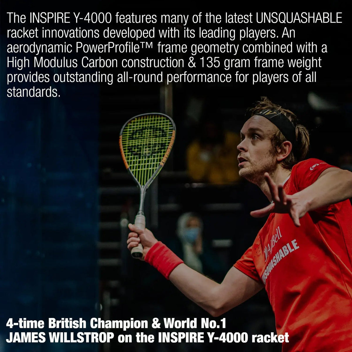 UNSQUASHABLE INSPIRE Y-4000 Squash Racket - UNSQUASHABLE